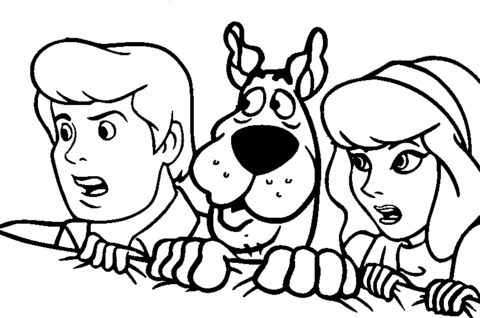 Fred Jones, Scooby And Daphne Blake Coloring Page